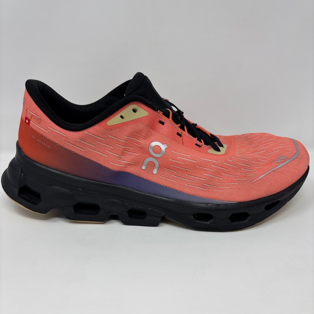 On Cloudspark Mens Size 11.5 Orange Black Athletic Running Shoes (3ME10390870)